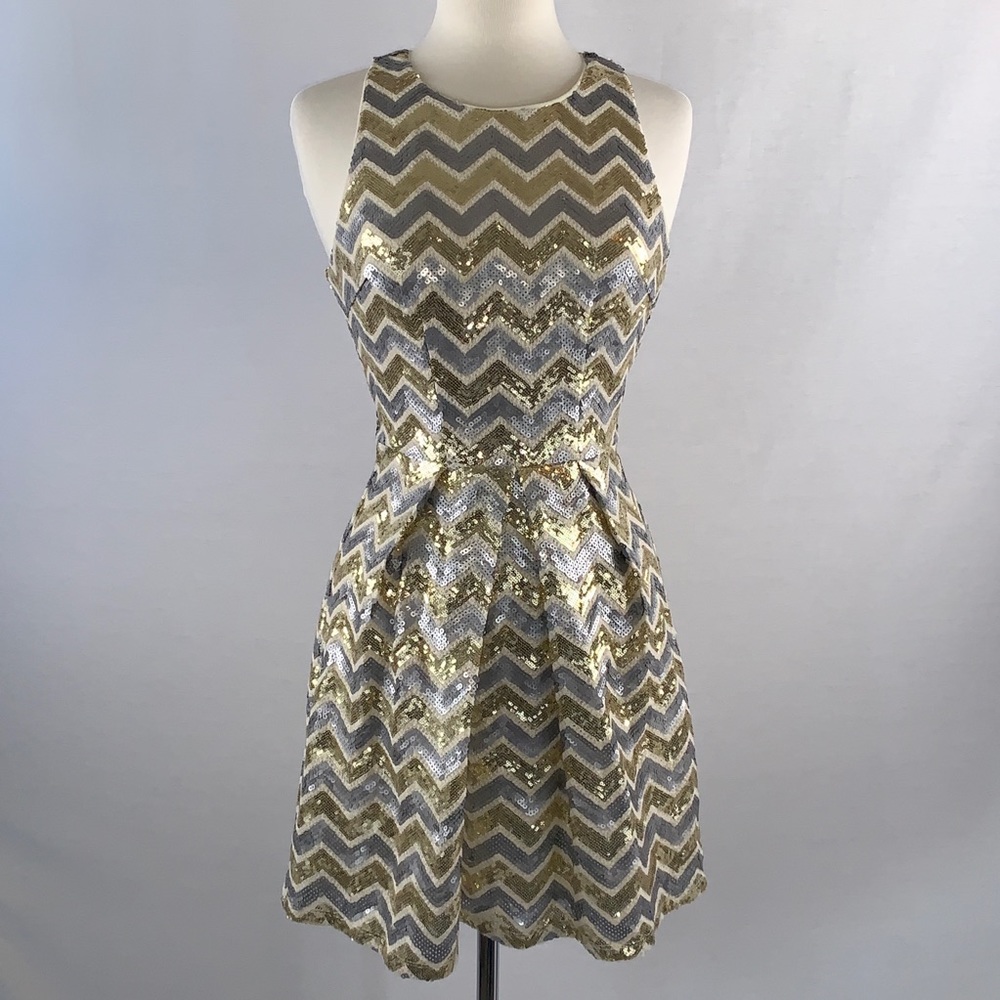 Chelsea & Violet chevron sequin dress
